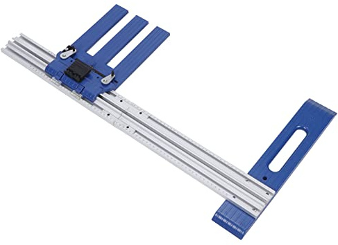 Wakects Guía de Cortador de Madera Rail, Aleación de Aluminio Guía de Sierra Circular Guía de Corte de Sierra de Sierra de Ferrocarril 0-65 Cm Ajustable con Escala Clara para Sierras