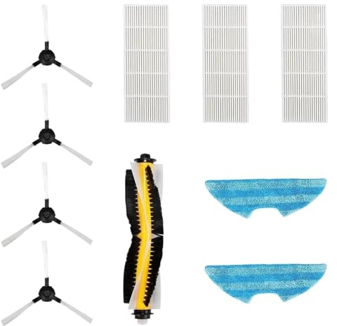 Compatible For Bagotte BL509 Vacuum Cleaner Main Brush Side Vrush Filter Mop Cloth Set Sweeper Parts Household Cleaning Parts Replacement