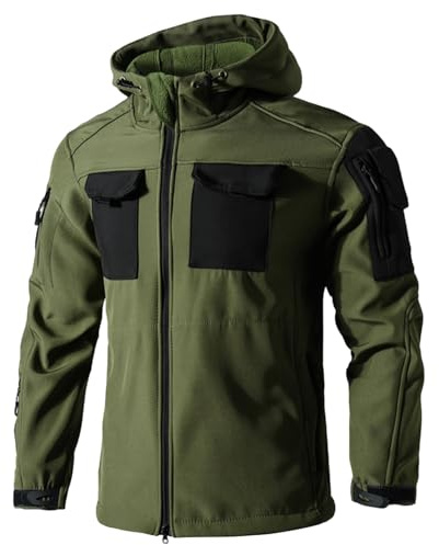 TOFOTL Bomber Giubbotto Invernale da Lavoro Uomo Giacca Estiva Antipioggia Neve Compressione Parka Cappotto Tute da Neve Giacconi Invernali Giubbino Uomo Giacca Invernale Verde Militare XL
