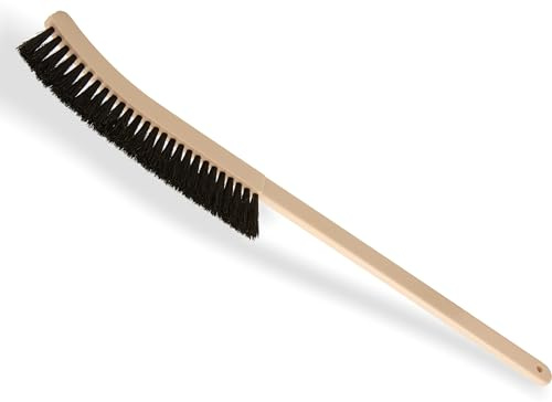 Carlisle FoodService Products 4541103 Plastic Block Narrow Radiator Brush, Horsehair/Polypropylene Bristles, 24 Length, 9 Brush Length, 2 Bristle Trim, Black (Case of 12)