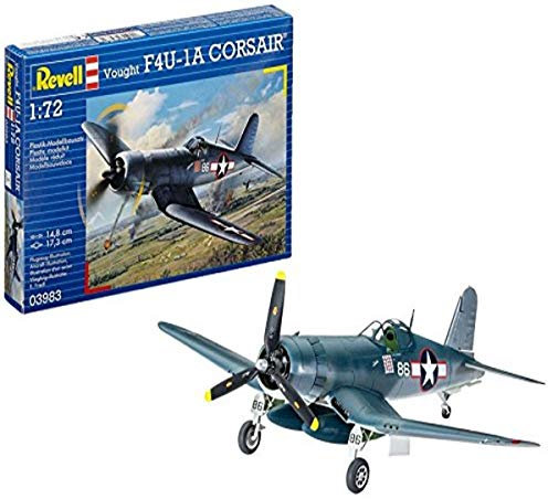 Revell- Vought F4U-1D Corsair Corsaro Modellino, Scala 1:72, Multicolore, 03983