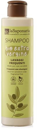 La Saponaria | Shampoo Bio Extravergine: shampoo neutro e delicato, ideale per lavaggi frequenti e cute sensibile. Formula naturale e ultra-morbida. Flacone da 200 ml.