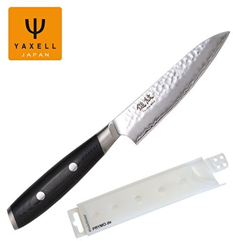 Yaxell Tsuchimon - Cuchillo universal (12 cm, forjado, incluye protector de hoja)