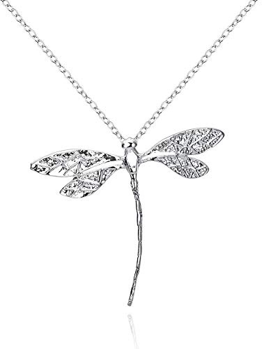 Zhichengbosi Collier avec pendentif libellule en argent sterling 925 50,8 cm
