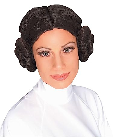 Rubie's Official Star Wars prinsessa Leia-peruk, vuxenkostym, en storlek halloween