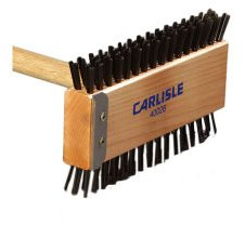 Carlisle 4002600 Broiler Master Grill Brush, Carbon Steel Bristles, 30.5 Length, Hardwood Brush and Handle, Natural