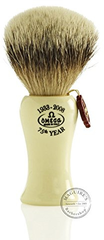 Omega 6619 Silvertip Badger Hair Shaving Brush by Omega