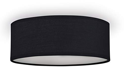 Smartwares Deckenleuchte – Textilschirm – 30 cm Ø – 2x E14 – Max. 40 W – Für LED geeignet – Schwarz – 10.004.64