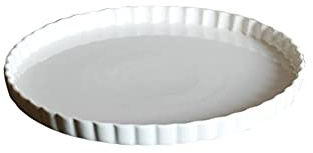 Tortenplatte rund Servierplatte Porzellan weiß Kuchenplatte ca. 22,5 cm