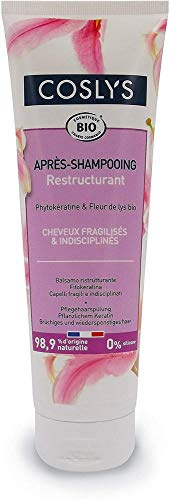 Coslys Aufbau-Conditioner für strapaziertes und brüchiges Haar mit Lilienblüten und Bio-Keratin, 250 ml