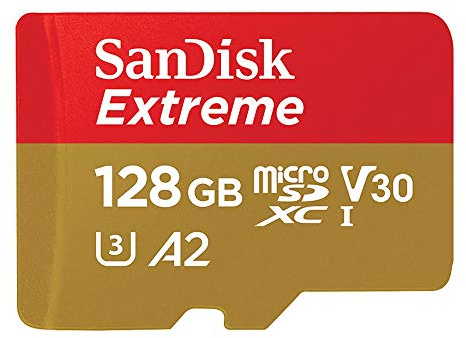 SanDisk Extreme PLUS 128 GB microSDXC Memory Card + SD Adapter with A2 App Performance up to 170 MB/s, Class 10, U3, V30