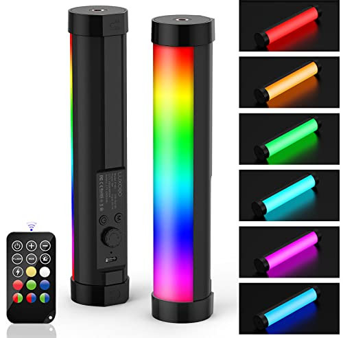 LUXCEO P100 RGB LED Video Light,Magnetic Photography Light,Tiktok YouTube Video Recording,CRI 95+,2000mAh,3000/6000K LED Light Stick