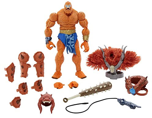 Masters of the Universe HGW41 - Masterverse Beast-Man-Actionfigur in Übergröße, MOTU-Sammelspielzeug mit Zubehör, Spielzeug für Kinder ab 6 Jahren