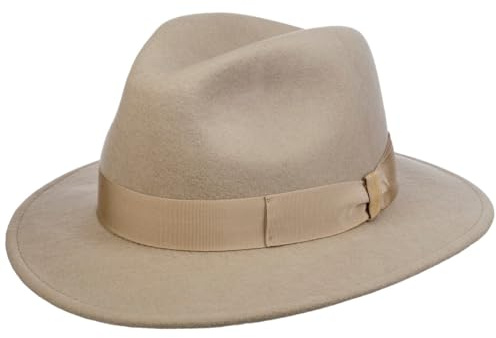 Borsalino Piemonte Traveller Wollhut Wollfilzhut Filzhut Damen/Herren - Made in Italy mit Ripsband, Ripsband Herbst-Winter Winter