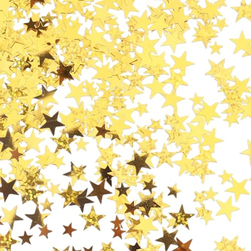 Enlace stjärna konfetti guld bordsdekoration, 4 000 stycken spridda dekorationer gyllene bröllop, glitter konfetti födelsedagsdekoration, paljetter födelsedag bordsdekoration, konfetti spridda