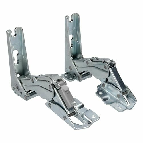 LUTH Premium Profi Parts Kit charnière de porte avec support amortisseur compatible avec Liebherr 9593760 pour réfrigérateur, congélateur, réfrigérateur combiné
