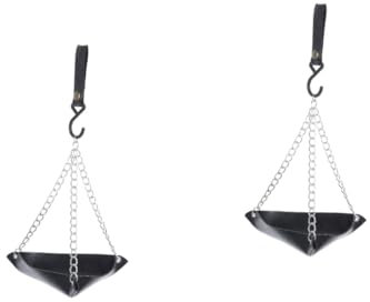 BESPORTBLE 2pezzi Mangiatoia Per Uccelli Da Giardino Design Sospensione Swing Realizzata Materiale Resistente e Catena Per e Cortili Facile Da Pulire