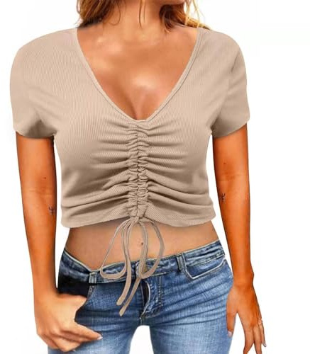 Generisch Damen-T-Shirt mit Flügelärmeln Sommer-Tanktop schlicht lässig lockere Passform Blusen Bedrucktes Damen T-Shirt Sommerkleid Damen Basic Tshirt Damen Weiß Basic Top Damen Weiß