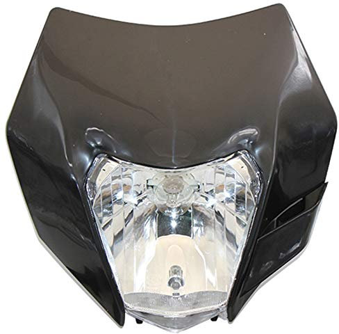 Motorrad Hauptscheinwerfer,Motorrad Scheinwerfer Motorrad-Scheinwerfer-Leuchten-Scheinwerfer-Sitz Passend Für EC-Excf XC XCF XCW XCFW SX SXF SXS SMR 125 250 350 450 500 505 520 530(Color:Black)