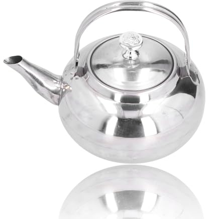 FLEXMAN Théière en Acier Inoxydable, Bouilloire Inox Théière Bouilloire Acier Inoxydable Tea Pot Cafetière Filtre Théière de Capacité en Acier Inoxydable pour Gaz Restaurant Domicil pour Thé Café