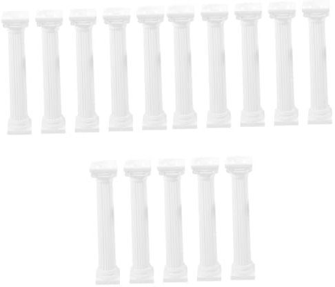 Garneck Griechische Kerzen 15 STK Römische Säule Säulen Und Pfeiler Säulen Dekorationen Sandtischsäule Bescherun Home Decoration Hochzeitsdekoration Mini-griechische Säule DIY Basteldeko Plastik Weiß
