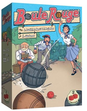 2Tomatoes Games | Boule Rouge | Juego de Tablero por Equipos | Tirar Dados | ¡Acerca Tus Bolas al Boliche! | 2 a 6 Jugadores | Español | Temática: Deporte