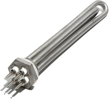 KEUQIXMR 1 Zoll BSP/DN25 Doppel-U-Kessel Dampfwarmwasserbereiter 110 V/240 V/380 V 304SUS elektrisches Heizelement 1,5 kW/2,5 kW/3,6 kW/4,5 kW(380V,2.5KW 200mm)