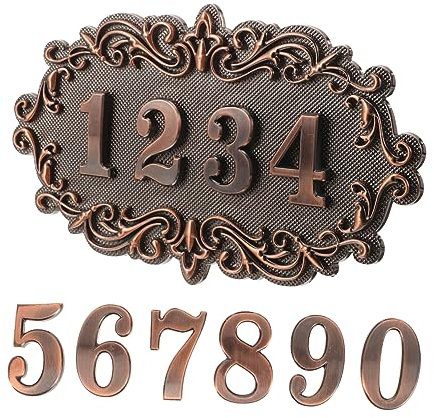 Mikikit House Numbers for outside Vintage Style Address Plaques Weatherproof and
