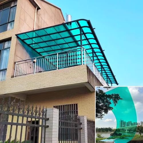Paneles de policarbonato para techos, paneles de tragaluz de techo de 2 mm de grosor, paneles de iluminación diurna con aislamiento transparente, protección UV, paneles de techo para pérgola de