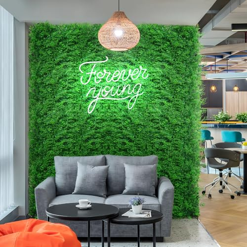 Warmiehomy 6pcs Artificial Leaves Hedge Wall Panel Artificial Grass Backdrop 40 x 60 x 10cm Green Grass Living Plant Privact Screen for Indoor Outdoor Garden Home Wedding Office Decoration