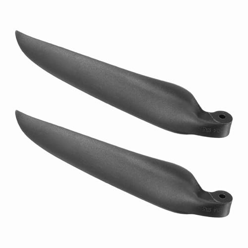 MECCANIXITY RC Glider Propeller Replacement Prop Blades, 9x5 Inch RC Folding Propeller Nylon Blades Parts for Spinner D28-D48mm Glider Airplane Prop Replacement(Black, 1 Pair)