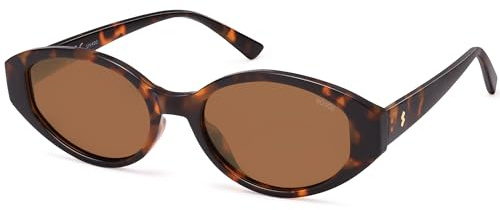 SOJOS Oval Polarisierte Sonnenbrille Damen Groß Cat Eye Sunglasses Woman | UV400 Schutz Schmal Retro Vintage mit Breites Gesicht SJ2608