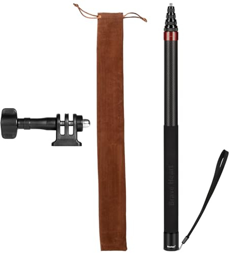 Perche à selfie invisible 3 m en fibre de carbone ultra longue pour caméra d'action Insta360 ONE X5 X4 X 3 X2 R RS X3 R X Rouge