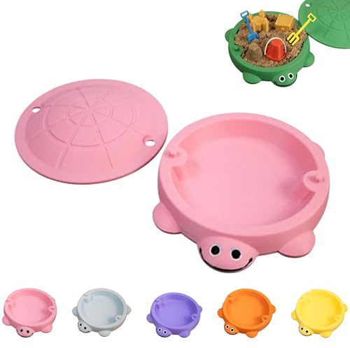 Turtle Sandbox, Mini Turtle Sandbox Desk Toy with Small Tools, Portable Sand Toy with Lids, Cute Zen Garden Kit, Summer Beach Toys for kids Yard Beach Garden Indoor Outdoor Activities