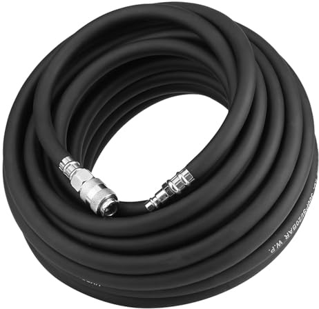 CHICIRIS Gummiluftslangsats Heavy Duty 15M Flexibel Pneumatisk Kompressortillbehör för Bilunderhåll