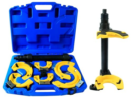 X-UP Federspanner KFZ 300 mm | Federspanner Auto & Stoßdämpfer Werkzeug | Strut Coil Spring Compressor Set mit Kunststoffschutz