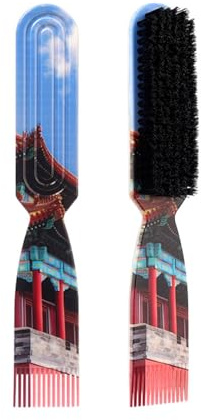 Elegante spazzola per barba e capelli randagi per un look più pulito da viaggio con setole morbide per la cura della barba routine da viaggio