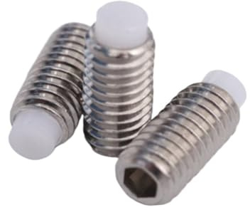 Vis sans tête à tête hexagonale en acier inoxydable 304 M3 M4 M5 M6 M8 M10, tête en plastique et nylon, pointe convexe, boulon sans tête(M5X7 10PCS)