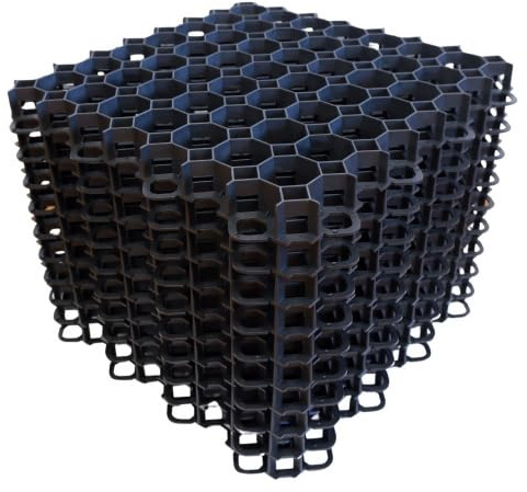 10 Stück ViD Rasengitter/Rasenwaben 50x50x4 cm, schwarz | Paddockplatten/Rasengitterplatten/Bodenwaben/Gehwegplatten
