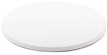 Piatto SottoTorta rigido vassoio TONDO - CAKE BOARD BIANCO 60 cm - altezza 1,2cm- ideale per trasportare e portare torte decorate con il cake design e con sculture in pasta di zucchero (60 cm)