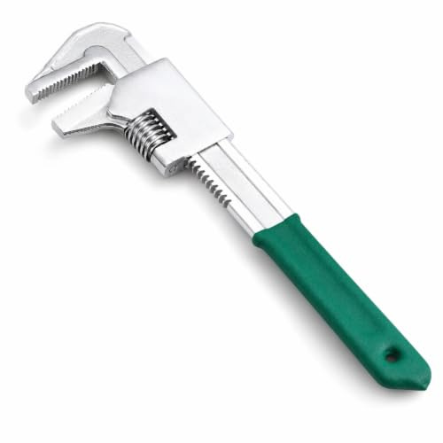 KiBcsLic Chiave Ampie Mascelle Robusta Chiave a Rullino Professionale Utensile per Meccanici, Idraulica, Officina, 15 Inch, Serrated