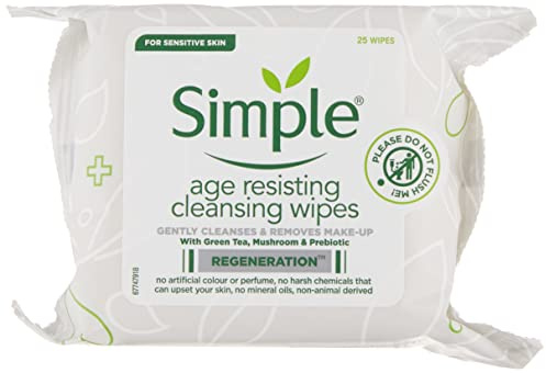 Simple Regeneration Age Resisting Cleansing Wipes 25 Pieces
