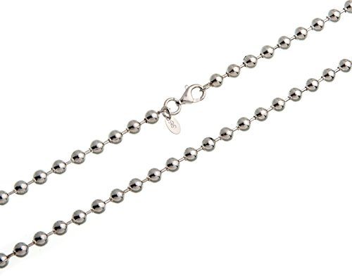 5mm Kugelkette - 925 Sterling Silber, Länge 40-100cm