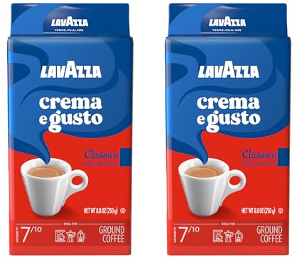 Lavazza 2 Pack Crema E Gusto Ground Coffee 8.8oz/250g Each by Lavazza