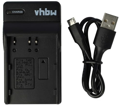 vhbw USB-C Ladegerät kompatibel mit Olympus PS-BLM1 | PS-BLM5 für Kamera Camcorder - Ladeschale + USB-C Kabel Ladeanzeige