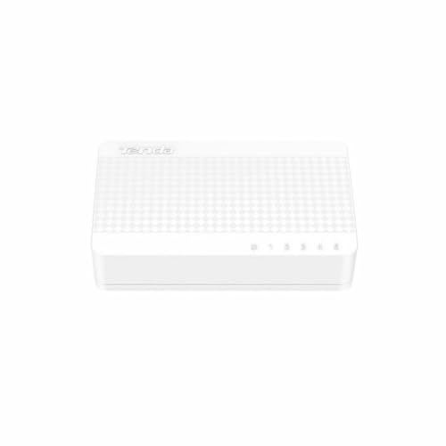 Tenda S105 5-Port 10/100Mbps Fast Network Switch, SOHO Switch with IEEE 802.3u/x, Plug and Play, Wall-mounting and Desktop Installation, Energy Saving, Plastic Construction, White