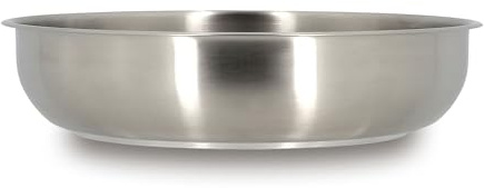 MENASTYL - Poêle inox 18/10 amovible 20 cm Iris Inox sans PFAS - Tous feux dont induction, four, réfrigérateur et lave-vaisselle - Empilables et résistantes - Acier inoxydable