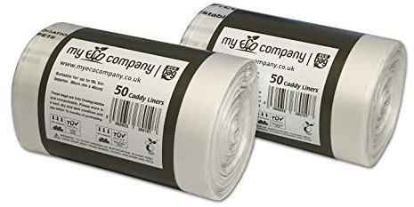 My Eco Company 10L X 100 Compostable Kitchen Food Waste Bin Bags Caddy Liners (10 Litre)