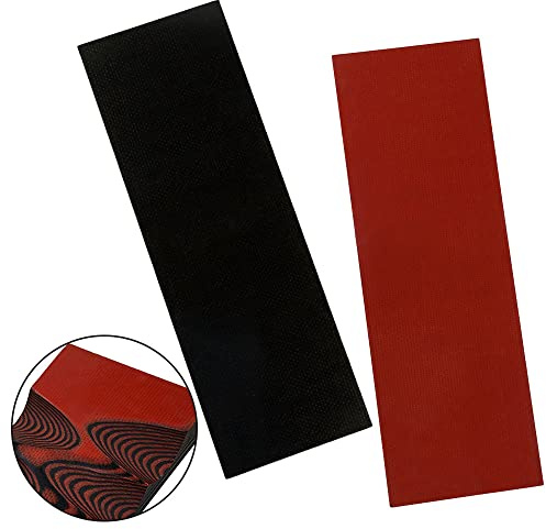 Cool Hand 2 pcs G10 Knife Handle Scales Slabs Custom DIY Tool Material for Knives Making Blanks Blades, Red/Black, KHM-G10-6