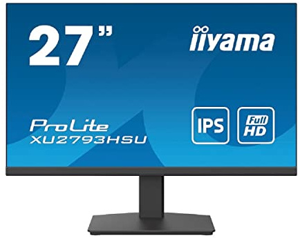 iiyama Prolite XU2793HSU-B4 68,5cm (27) IPS LED-Monitor Full-HD (VGA, HDMI, DisplayPort, USB3.0) Ultra-Slim-Line, schwarz